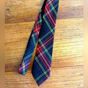 Vintage Lochcarron Stewart Black Pure New Wool Made in Scotland Tie / OSFA